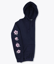 Tiger Cherry Blossoms Puff Womens Hoodie - Navy - - Riot Society