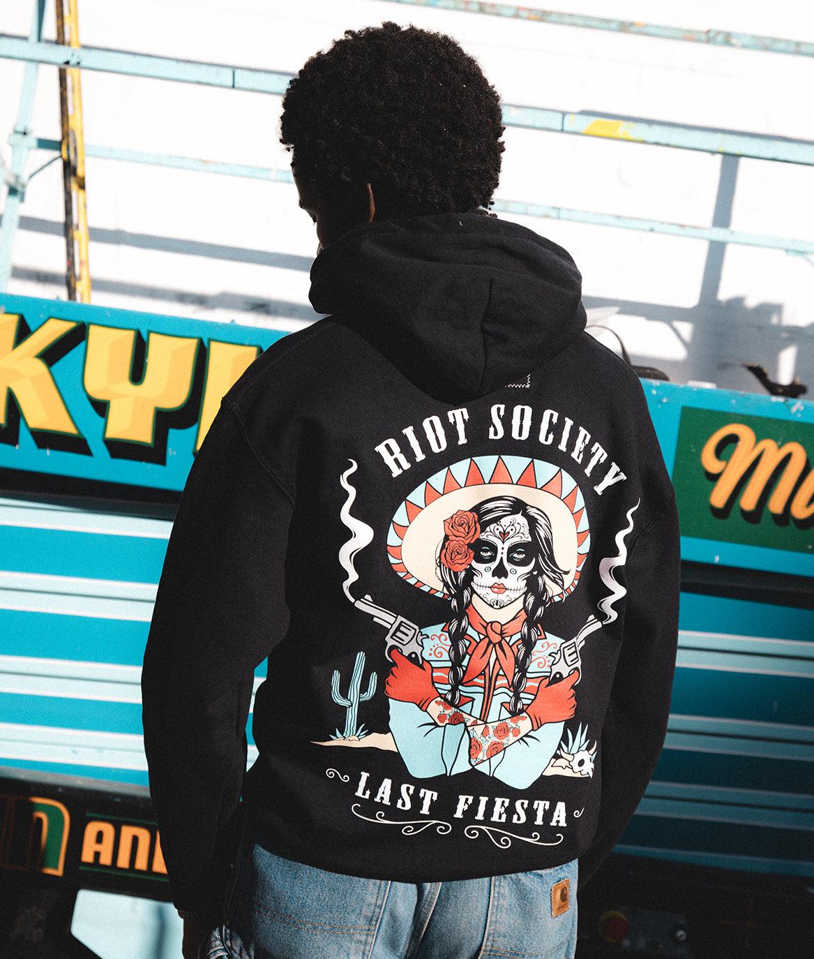 The Last Fiesta Vaquera Cowgirl Mens Hoodie - - Riot Society