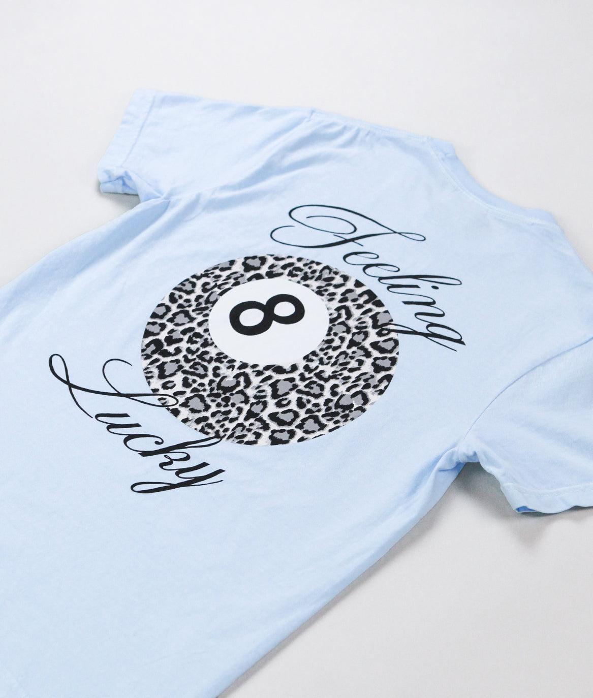 Leopard 8 Ball Feeling Lucky Boyfriend Tee - - Riot Society