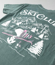 Peanuts Snoopy's Ski Club Puff Boyfriend Tee - Blue Spruce - - Riot Society