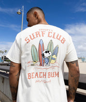 Peanuts Snoopy & Woodstock Surf Club Mens T-Shirt - Natural - - Riot Society