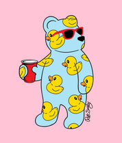 Rubber Ducky Bear Mens T-Shirt - - Riot Society