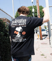 Peanuts Snoopy’s Championship Fight Night Mens T-Shirt - - Riot Society