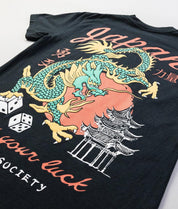 Japan Test Your Luck Dragon Puff Premium Wash Mens T-Shirt - - Riot Society