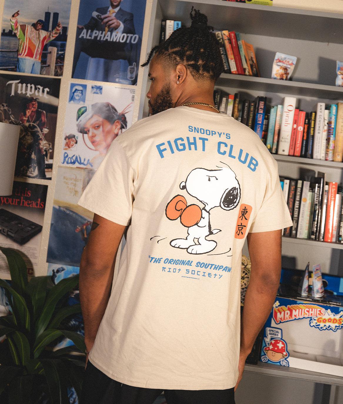 Peanuts Snoopy's Fight Club Mens T-Shirt - - Riot Society