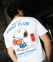 Peanuts Snoopy's Fight Club Mens T-Shirt - White - - Riot Society
