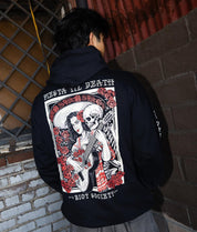 Fiesta Til Death Skeleton Poster Mens Hoodie - Black - - Riot Society