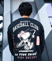 Peanuts Snoopy's Baseball Club Mens Long Sleeve T-Shirt - - Riot Society
