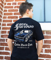 Fast & Furious Custom Muscle Cars Boys Tee - Black - - Riot Society