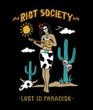 Lost in Paradise Cowgirl Womens Tee - - Riot Society