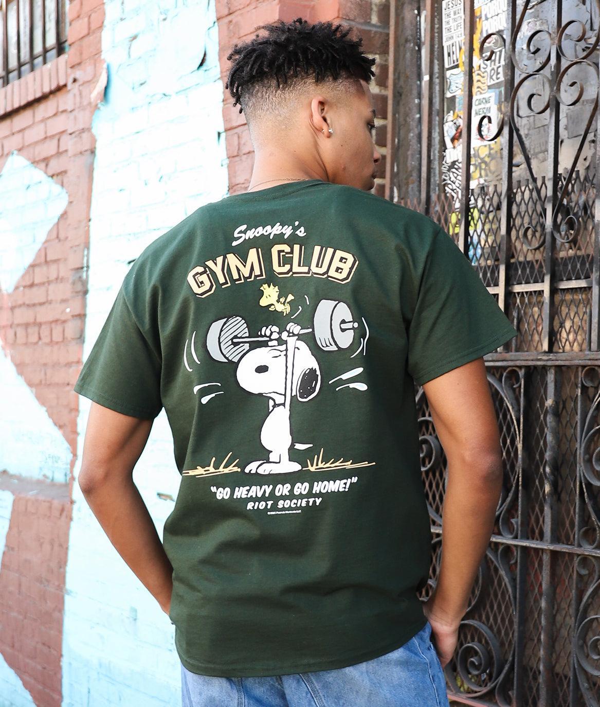 Peanuts Snoopy's Gym Club Mens T-Shirt - - Riot Society