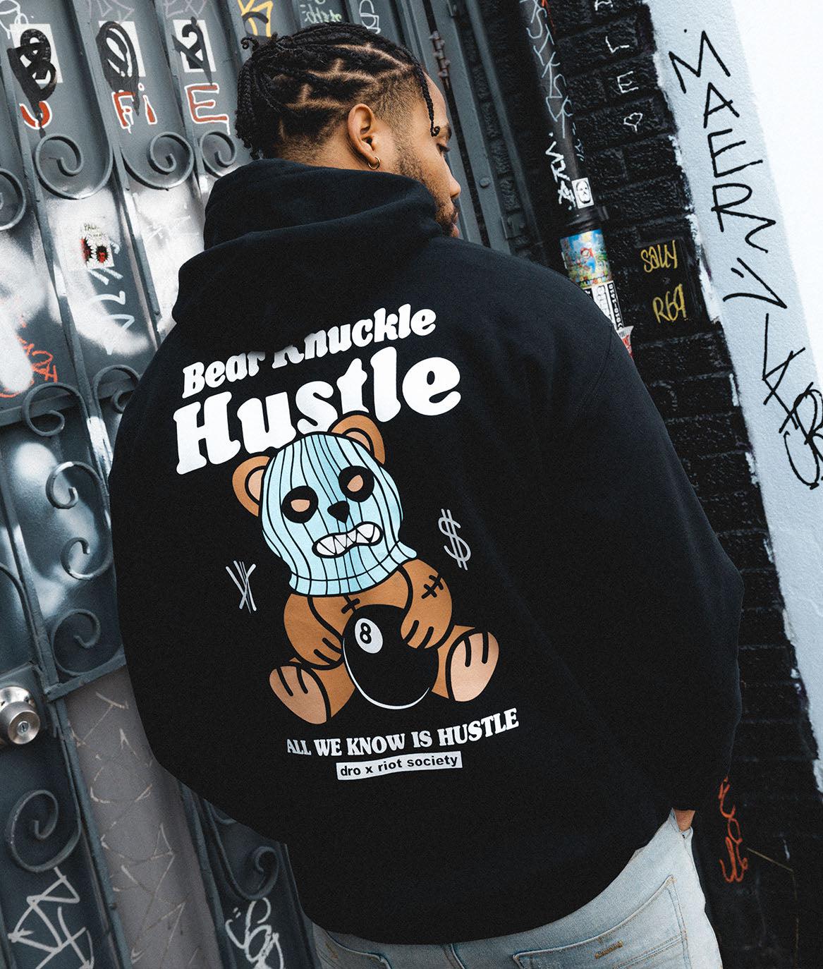 Riot society bear hoodie Clearance