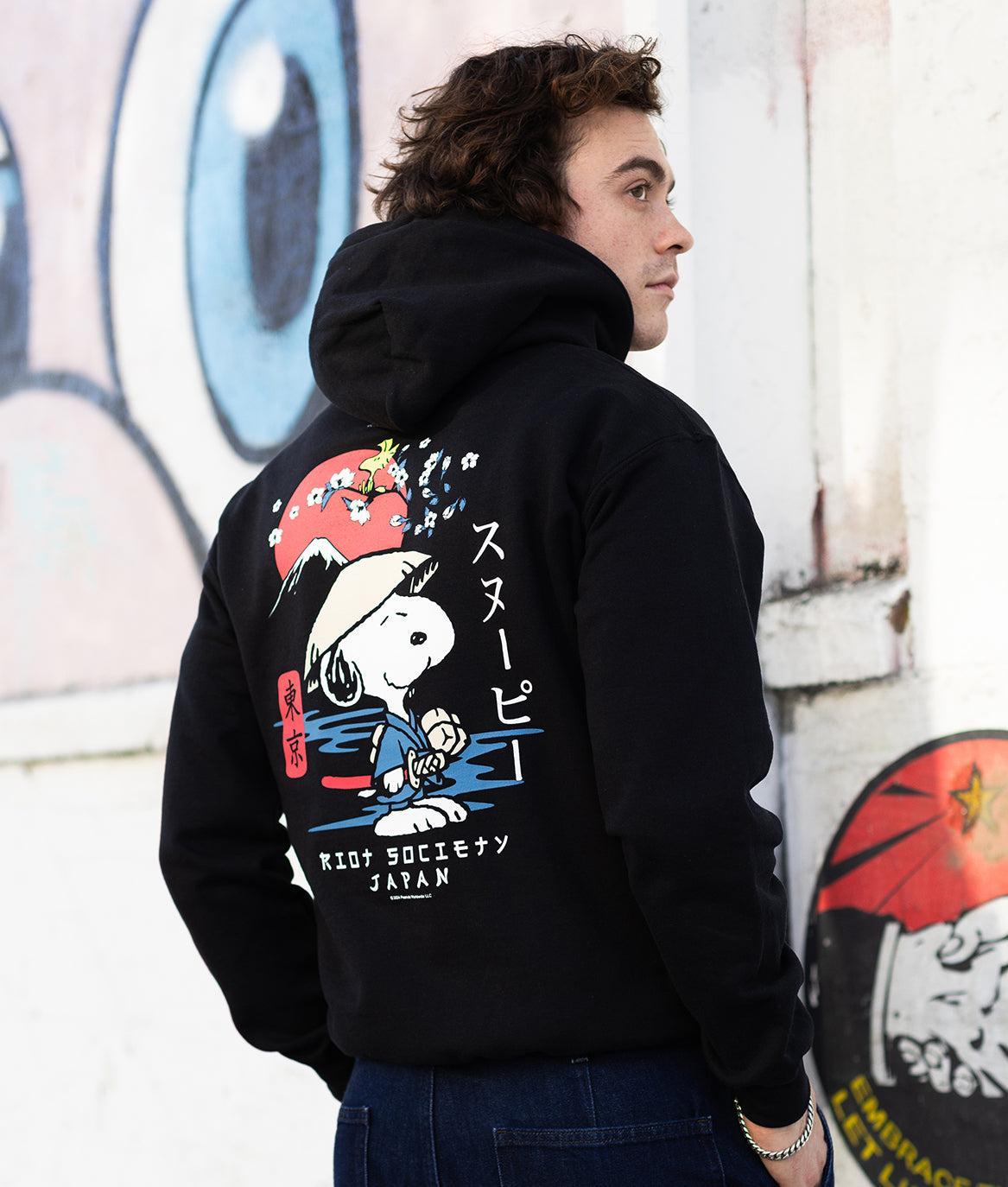 Peanuts Snoopy & Woodstock Samurai Mens Hoodie - - Riot Society