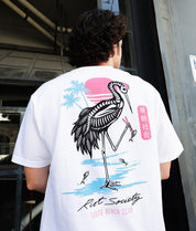 Crane Skeleton Tokyo Mens T-Shirt - - Riot Society