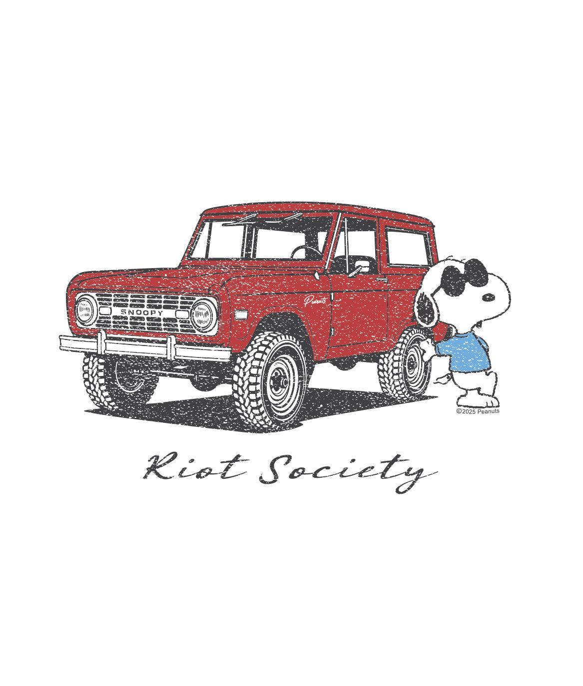 Peanuts Snoopy Classic Truck Boyfriend Tee - - Riot Society