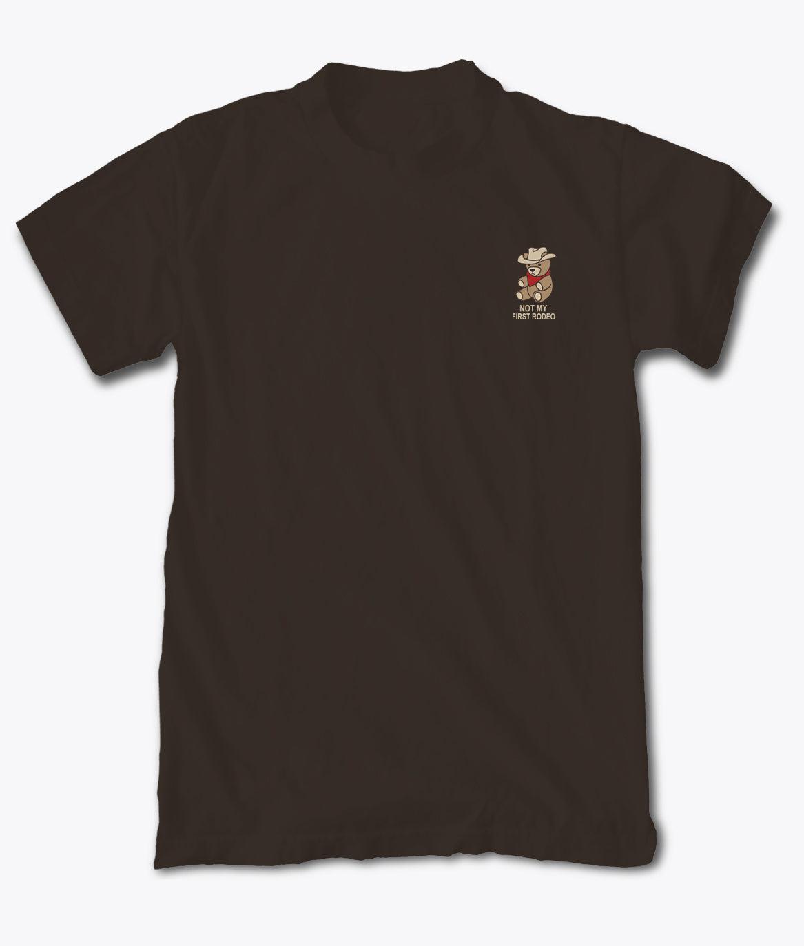 Cowboy Teddy Bear Embroidered Mens T-Shirt - - Riot Society