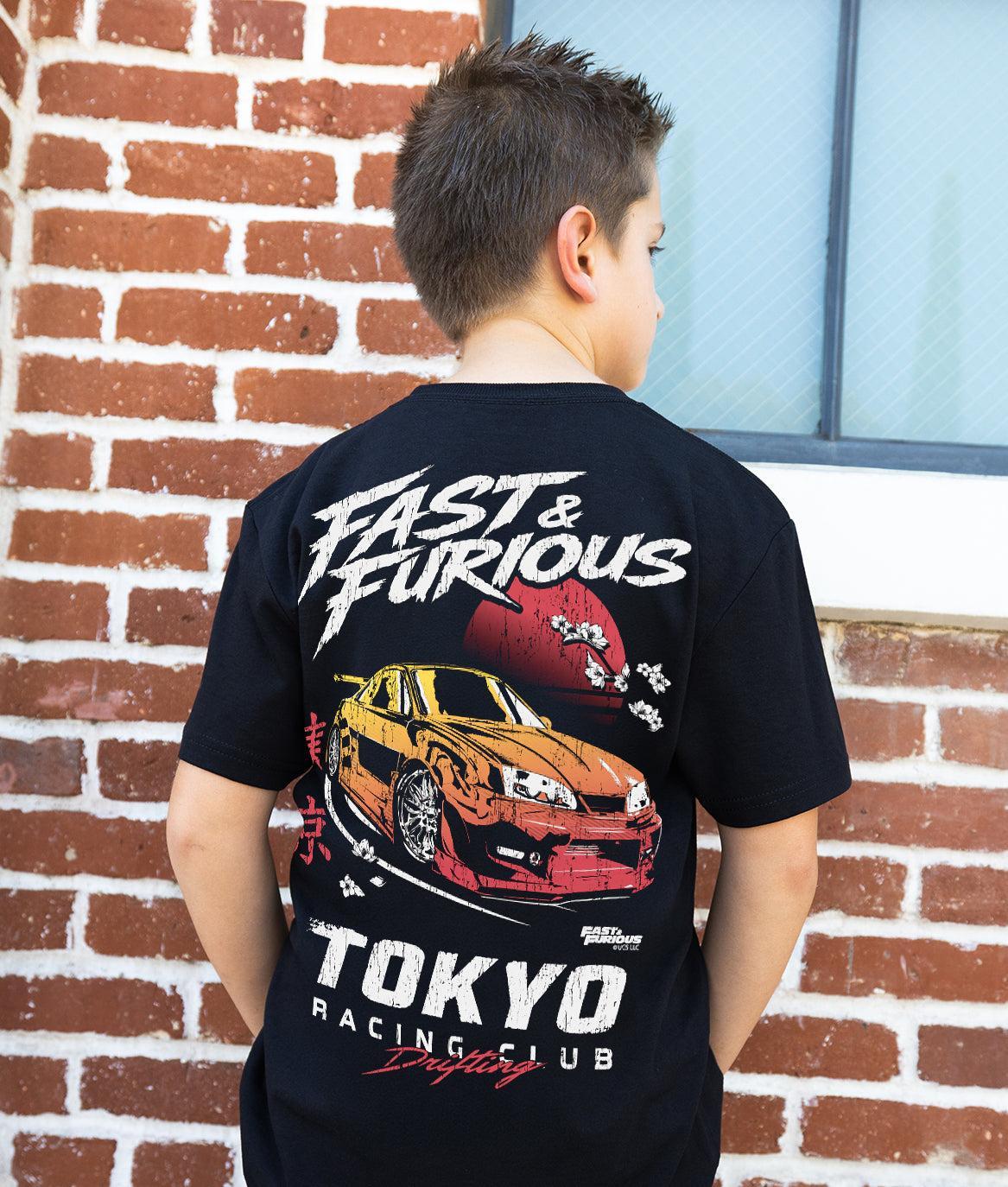Fast & Furious Tokyo Racing Club Boys Tee - Black - - Riot Society