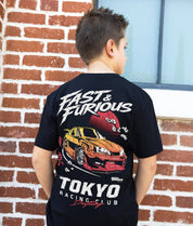 Fast & Furious Tokyo Racing Club Boys Tee - Black - - Riot Society