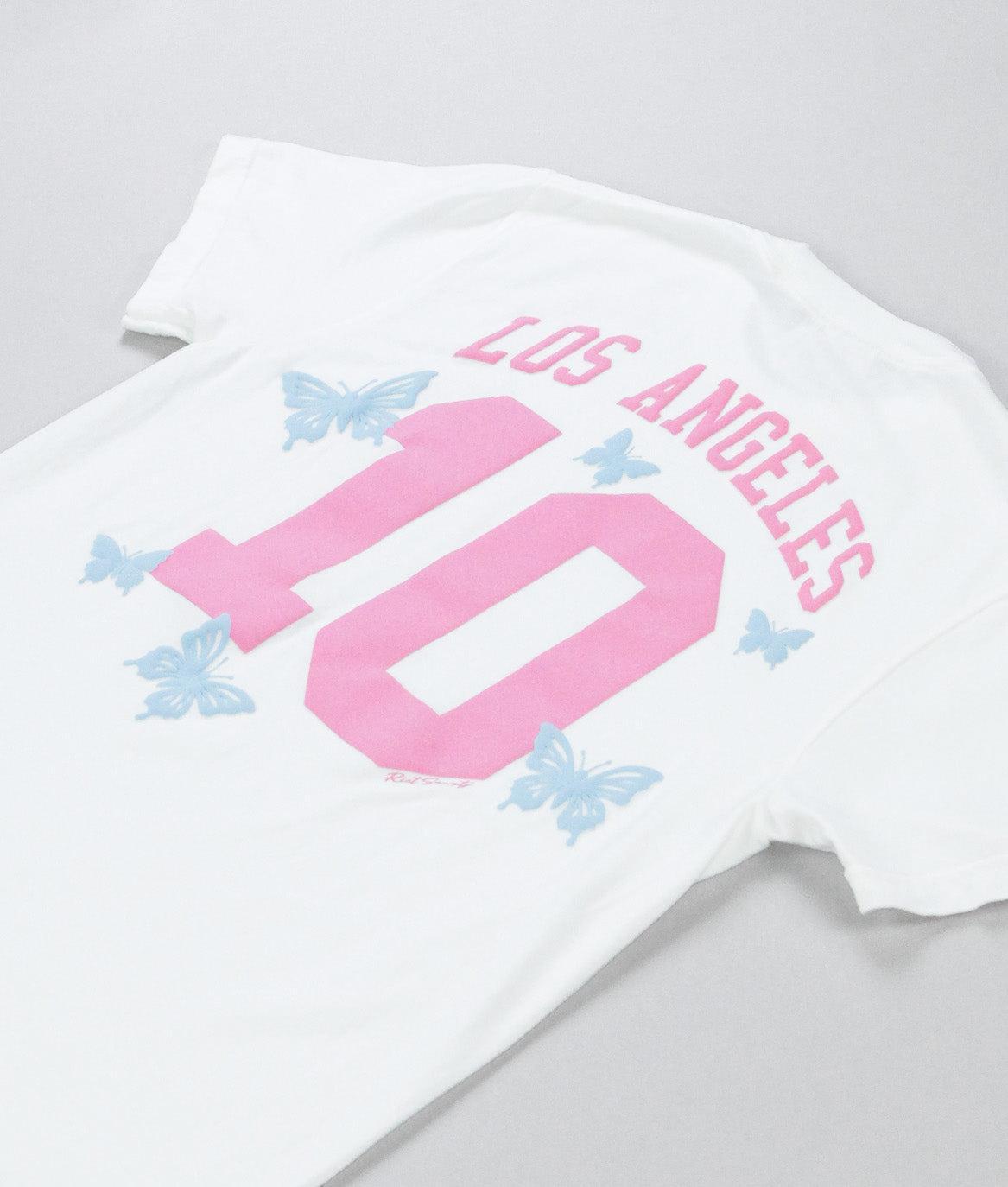 Los Angeles Butterfly Puff Boyfriend Tee - - Riot Society