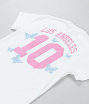 Los Angeles Butterfly Puff Boyfriend Tee - - Riot Society