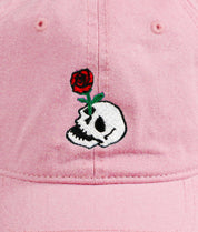 Skull Rose Embroidered Dad Hat - - Riot Society