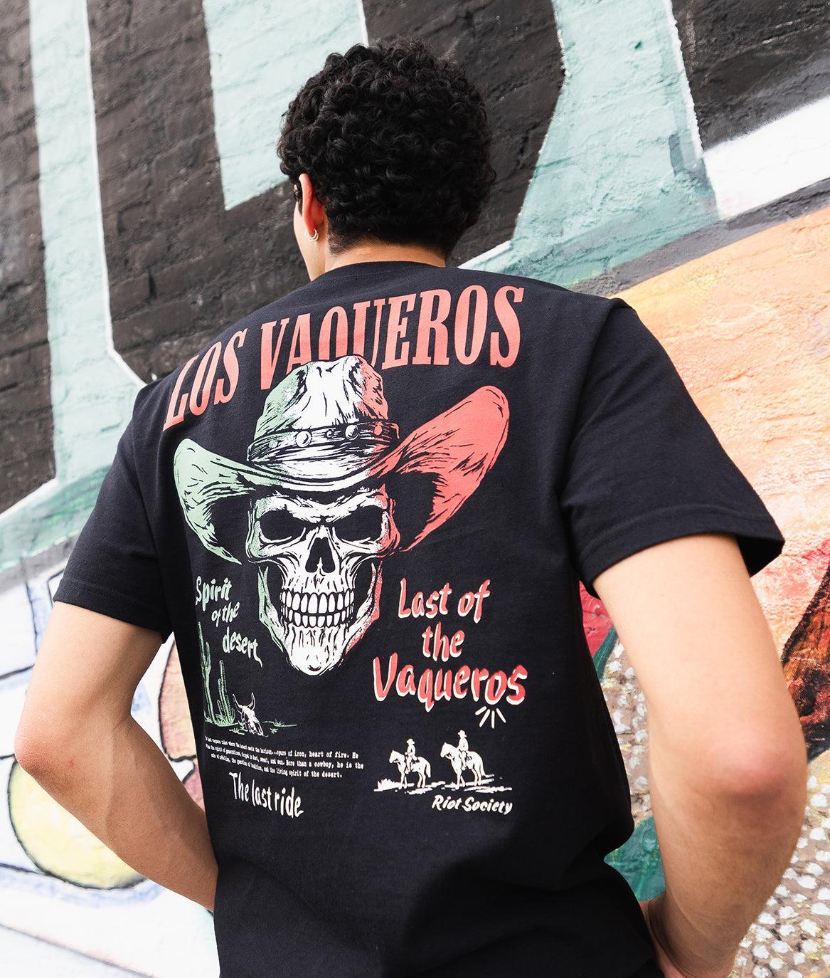 Last of the Vaqueros Skull Mens T-Shirt - - Riot Society