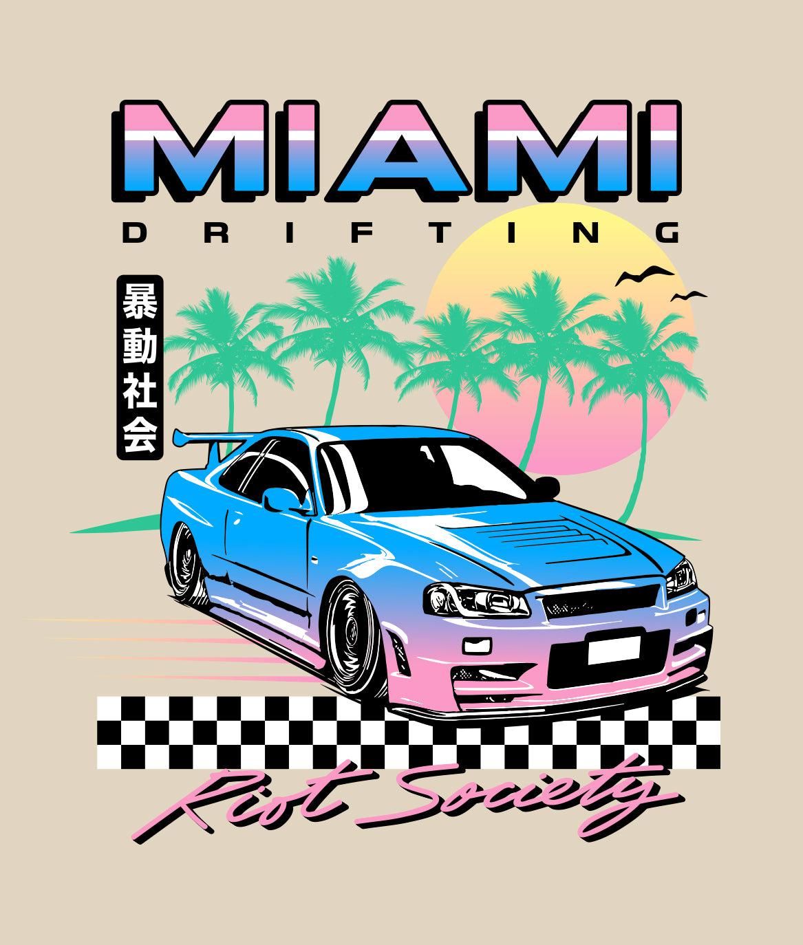 Miami Drifting Womens Tee - - Riot Society