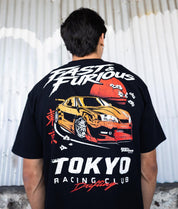 Fast & Furious Tokyo Racing Club Mens T-Shirt - Black - - Riot Society