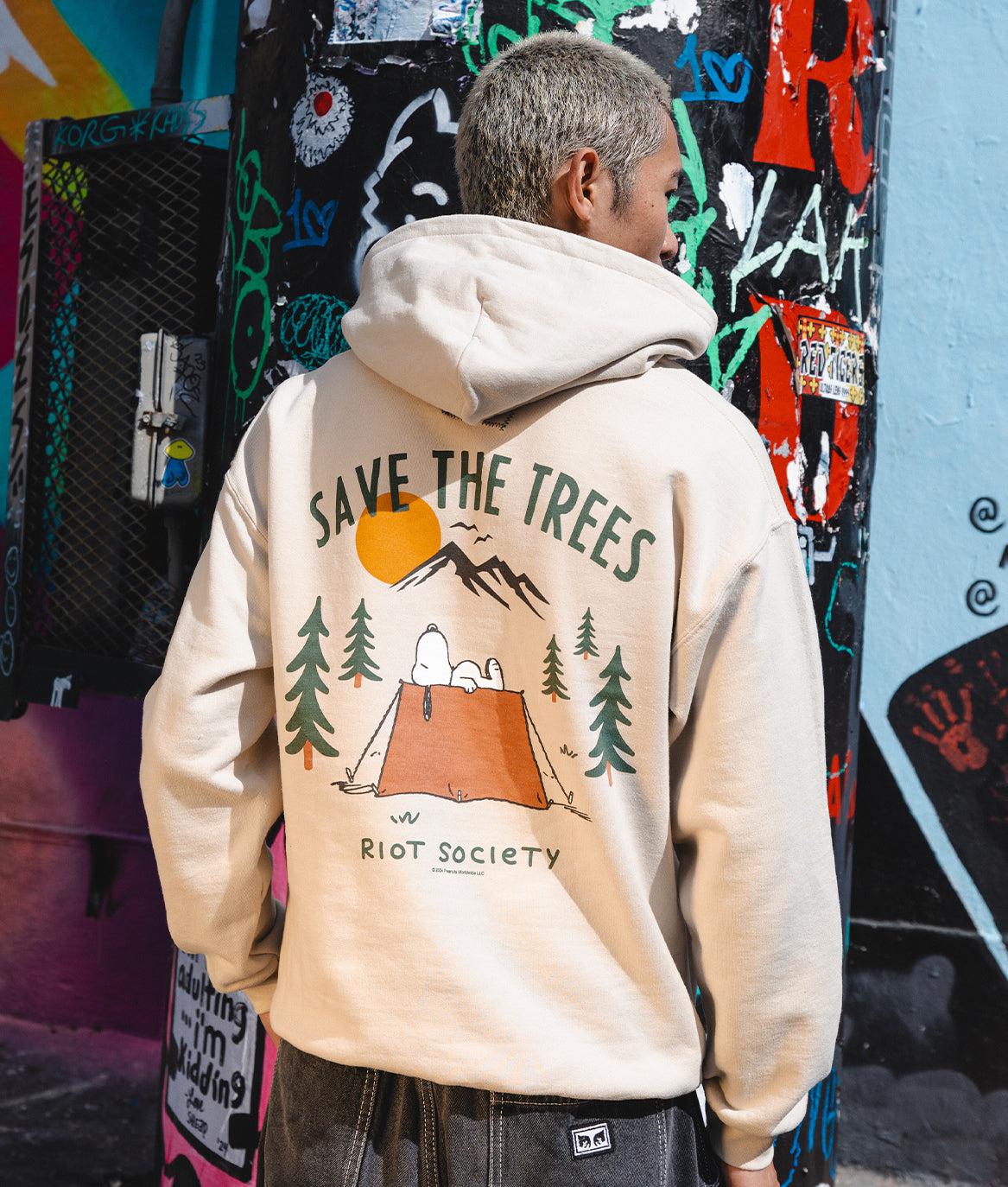 Peanuts Snoopy Save the Trees Mens Hoodie - - Riot Society