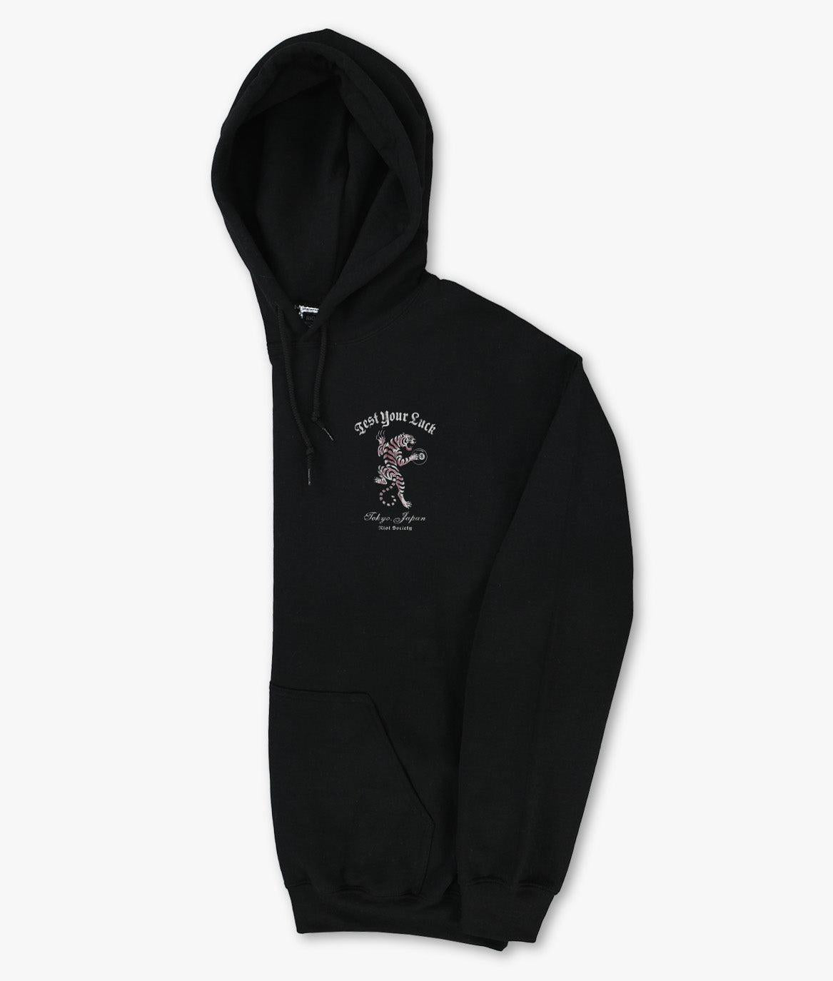 Japan Test Your Luck Tiger Womens Hoodie - Black - - Riot Society