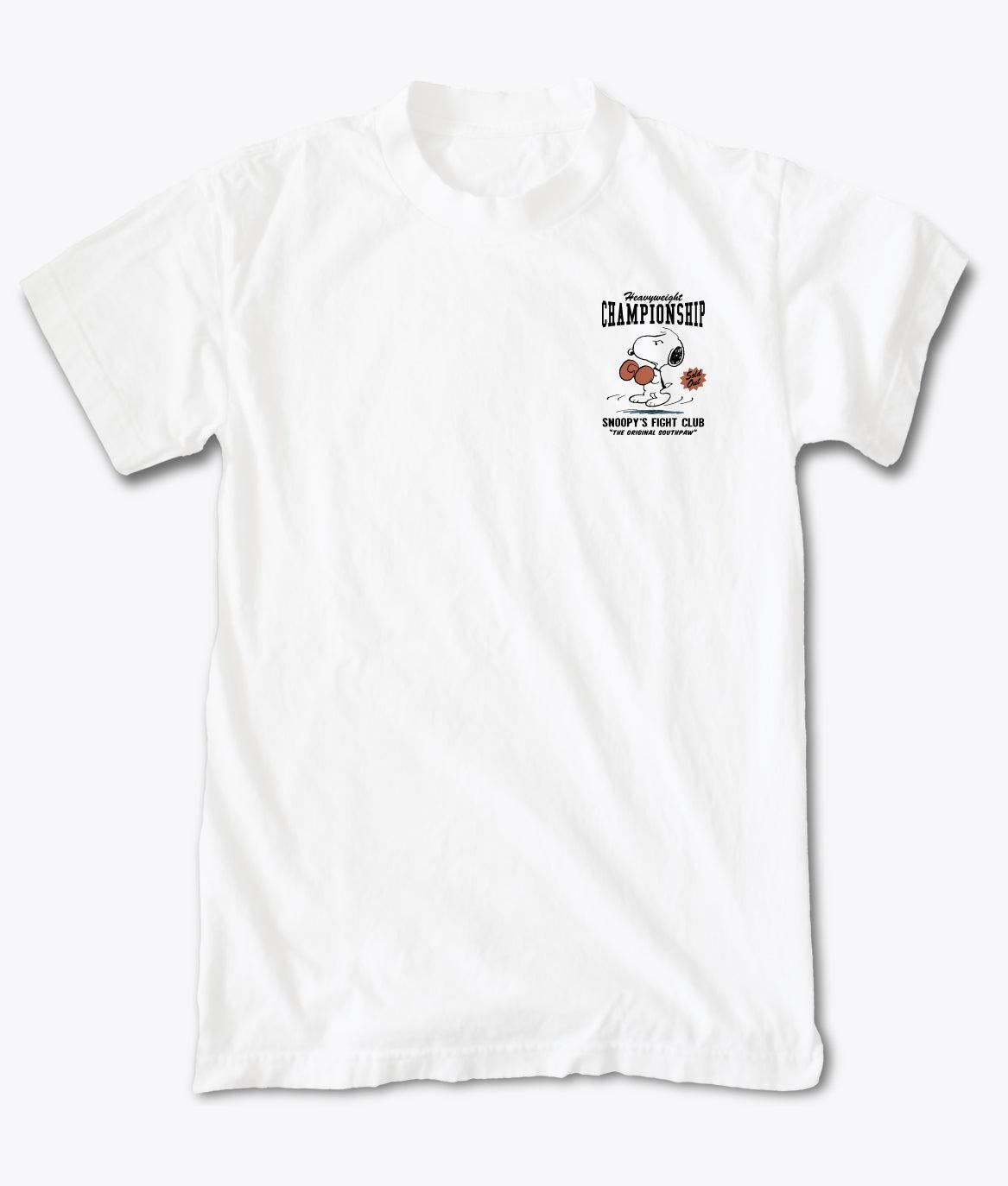Peanuts Snoopy’s Championship Fight Night Boys Tee - White - - Riot Society