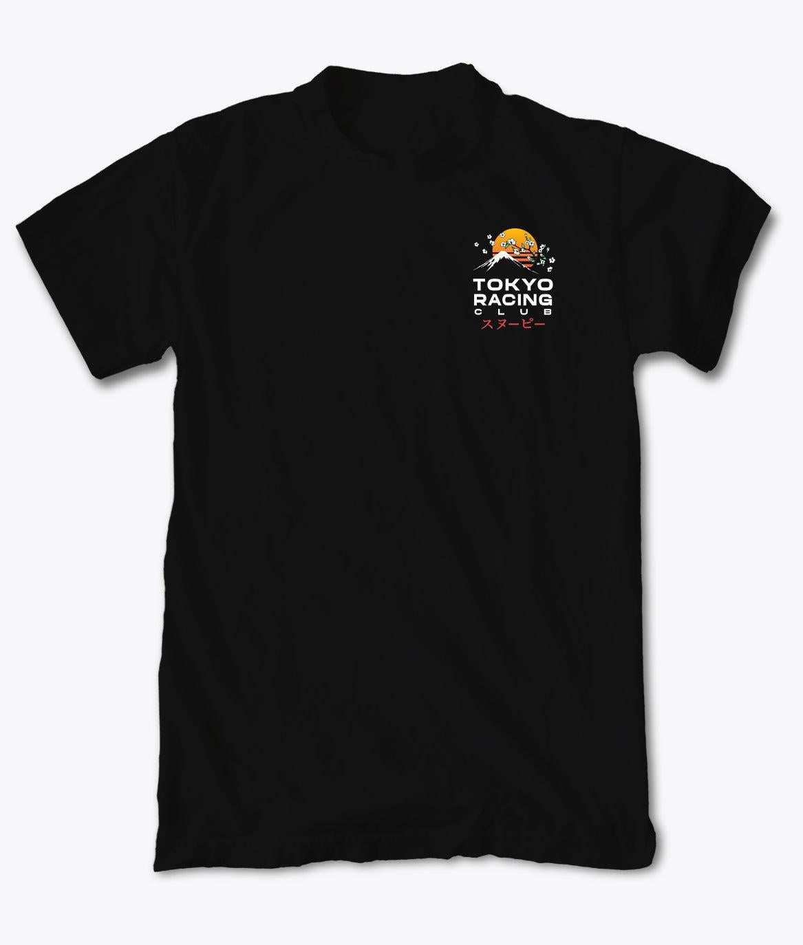Peanuts Snoopy & Woodstock Tokyo Racing Club Mens T-Shirt - Black - - Riot Society