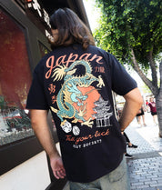 Japan Test Your Luck Dragon Puff Premium Wash Mens T-Shirt - - Riot Society
