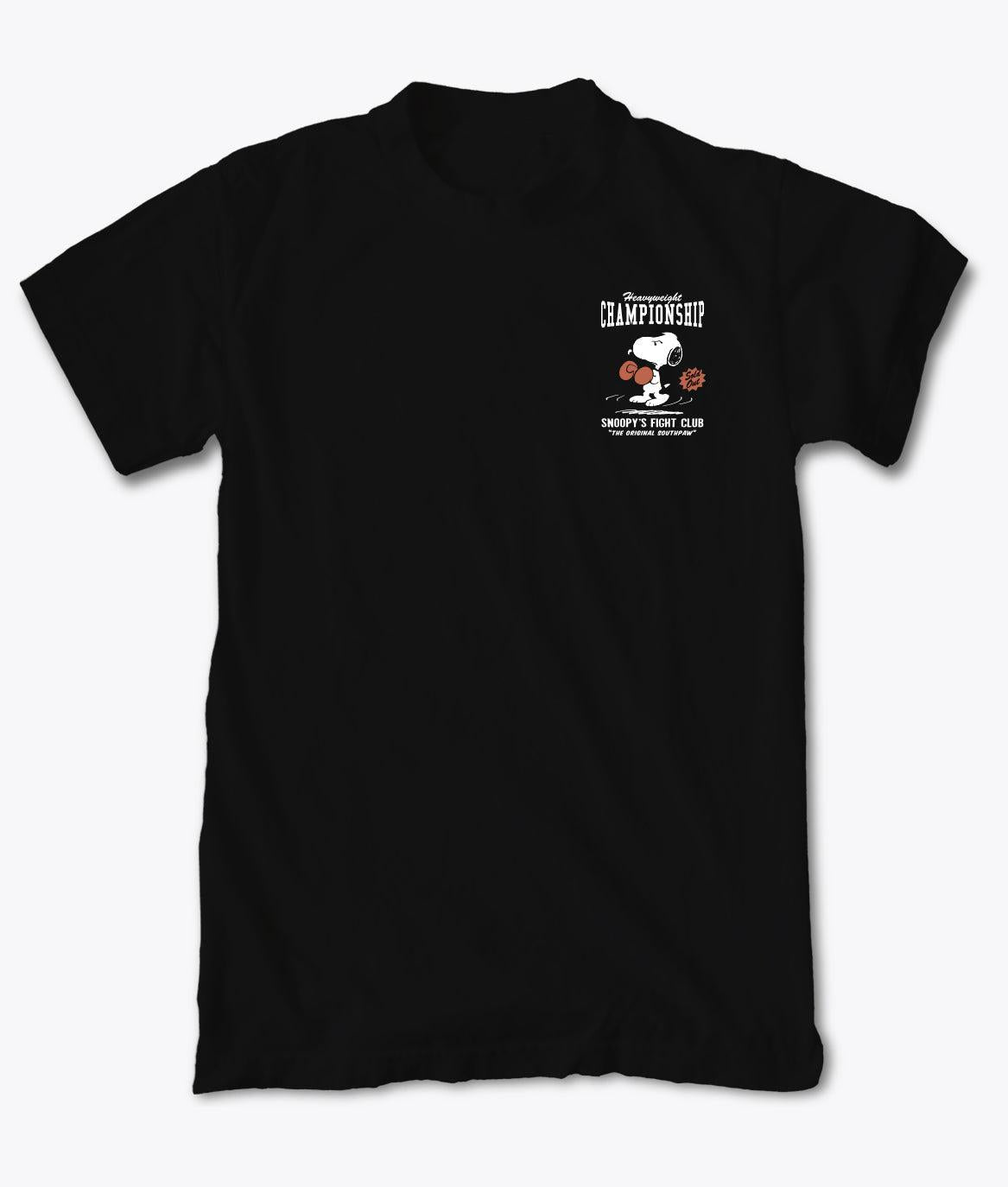 Peanuts Snoopy’s Championship Fight Night Mens T-Shirt - - Riot Society
