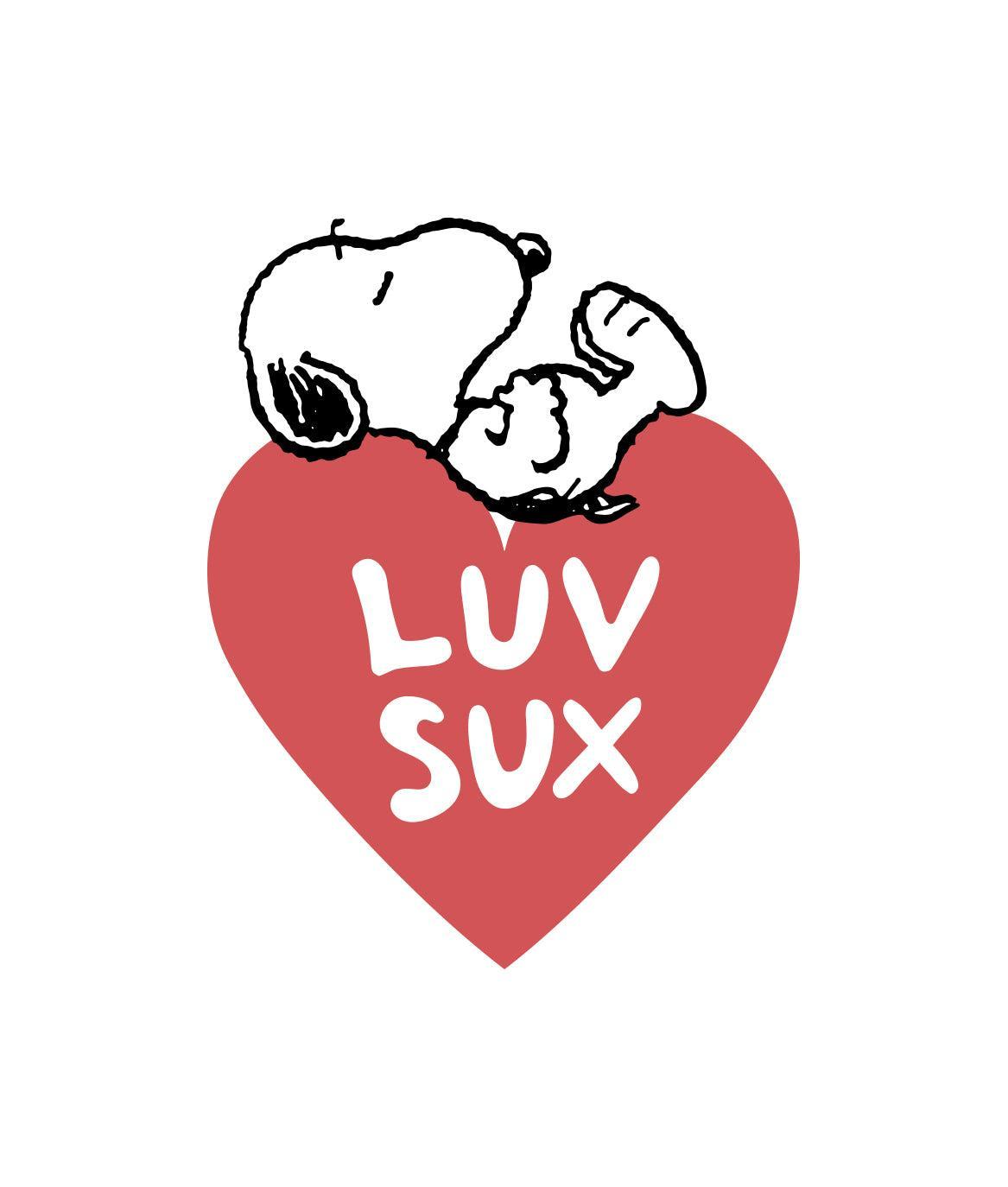 Peanuts Snoopy Luv Sux Mens T-Shirt - - Riot Society