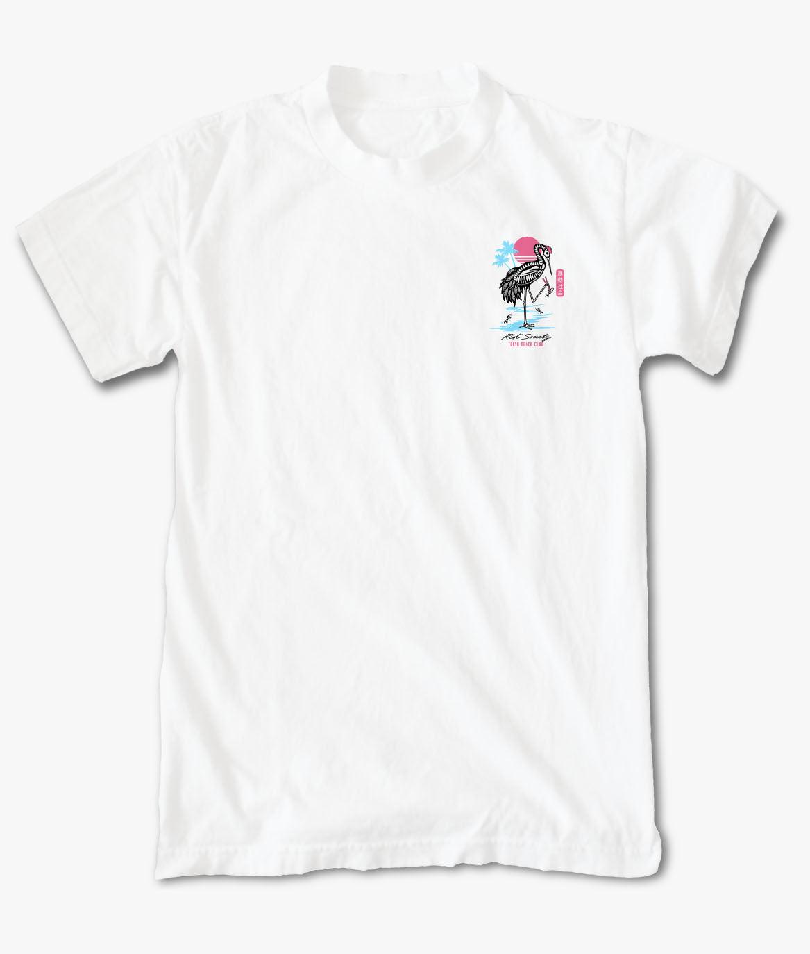 Crane Skeleton Tokyo Mens T-Shirt - - Riot Society