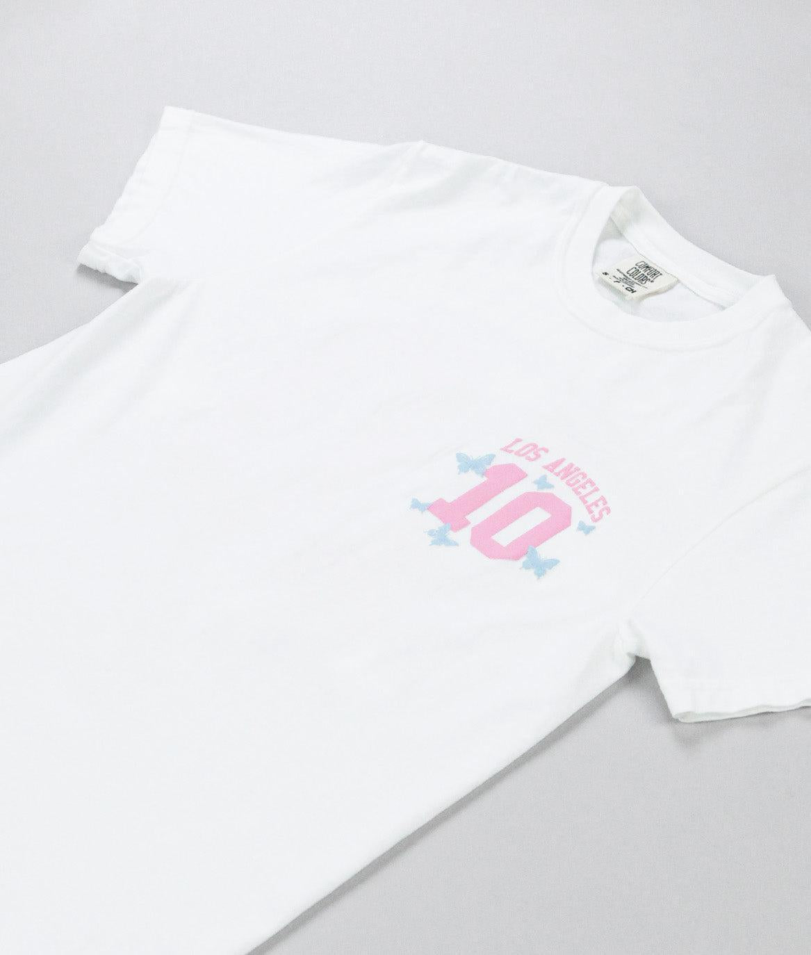 Los Angeles Butterfly Puff Boyfriend Tee - - Riot Society