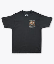 Tiger Flames Give 'Em Hell Heavyweight Boxy Mens T-Shirt - Vintage Black - - Riot Society