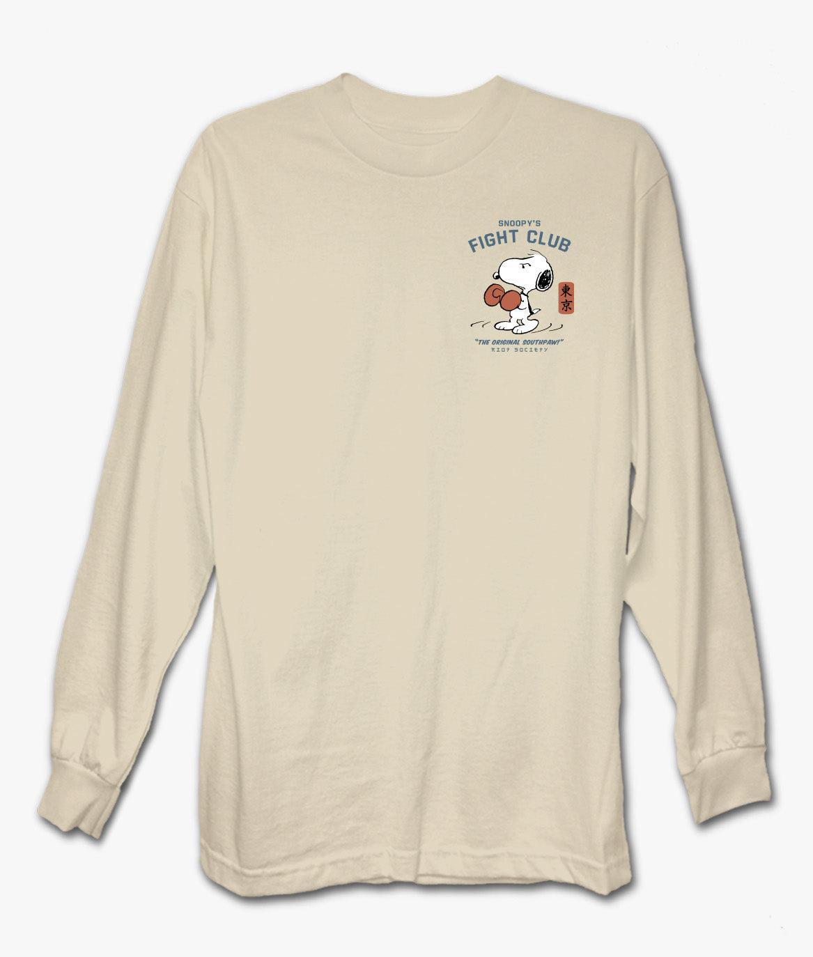Peanuts Snoopy's Fight Club Mens Long Sleeve T-Shirt - - Riot Society