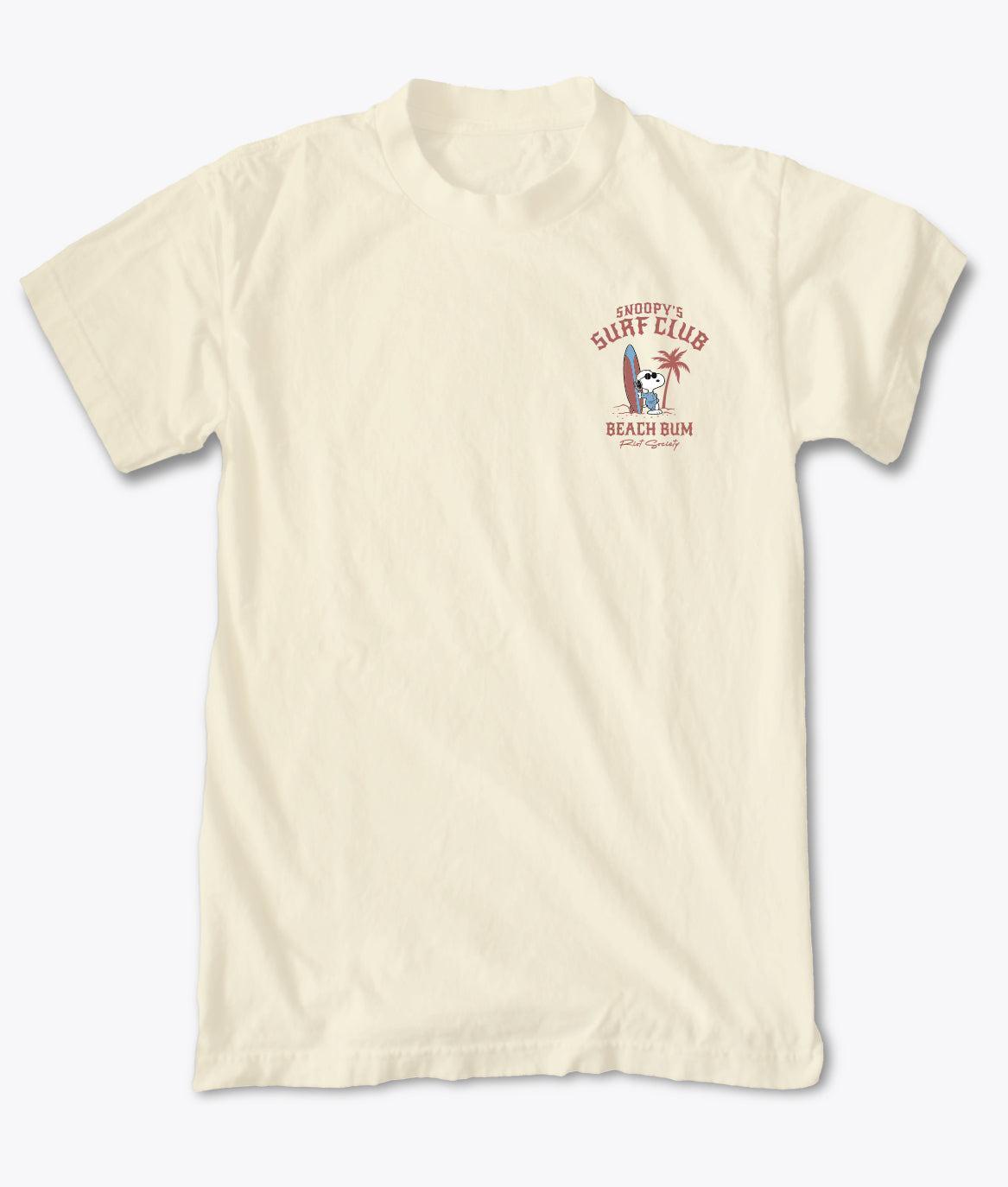 Peanuts Snoopy & Woodstock Surf Club Boys Tee - Natural - - Riot Society