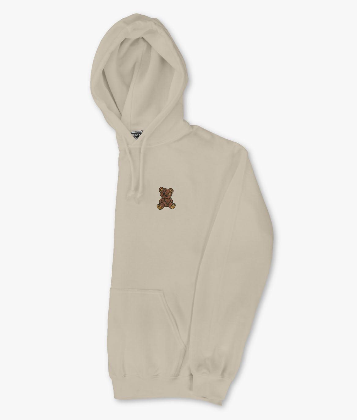 Teddy Bear Embroidered Mens Hoodie - - Riot Society