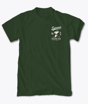 Peanuts Snoopy's Baseball Club Showtime Mens T-Shirt - Forest Green - - Riot Society