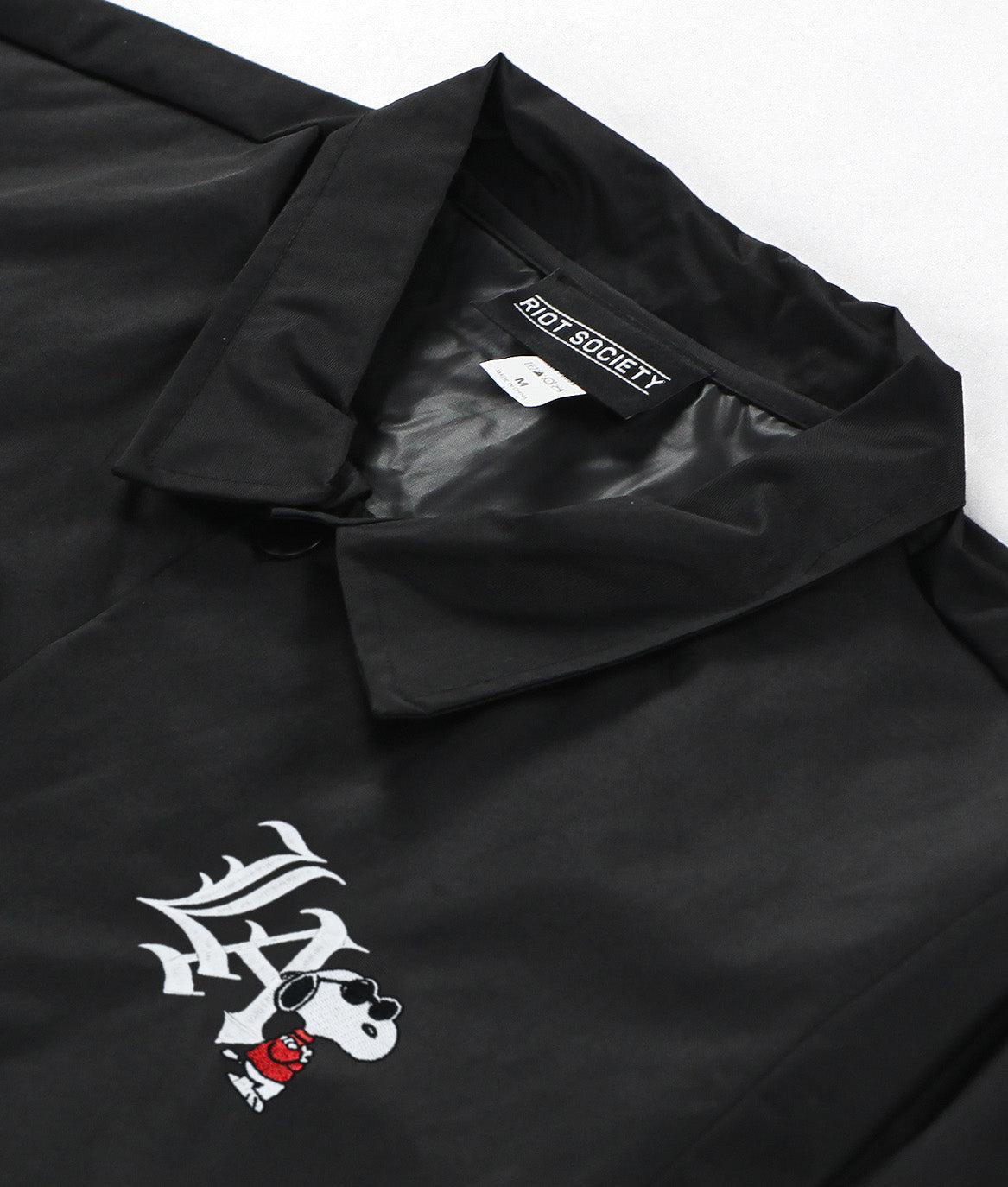 Peanuts Snoopy LA Chill Embroidered Mens Coaches Jacket - - Riot Society