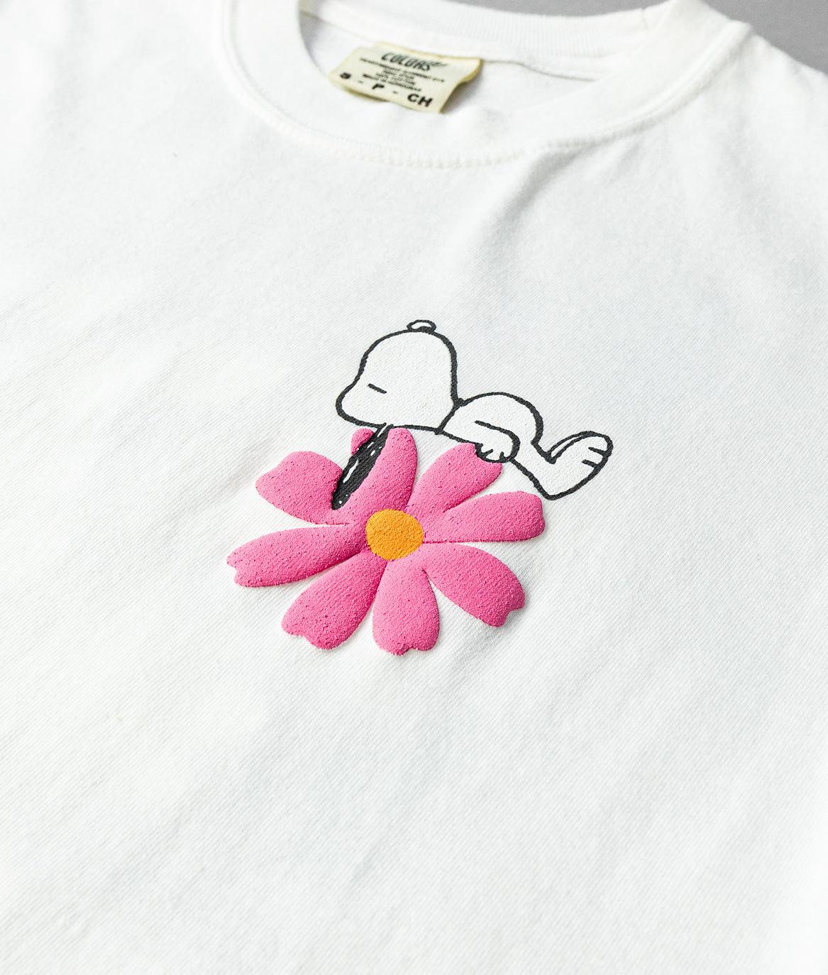 Peanuts Snoopy's Flower Market Puff Boyfriend Tee - - Riot Society