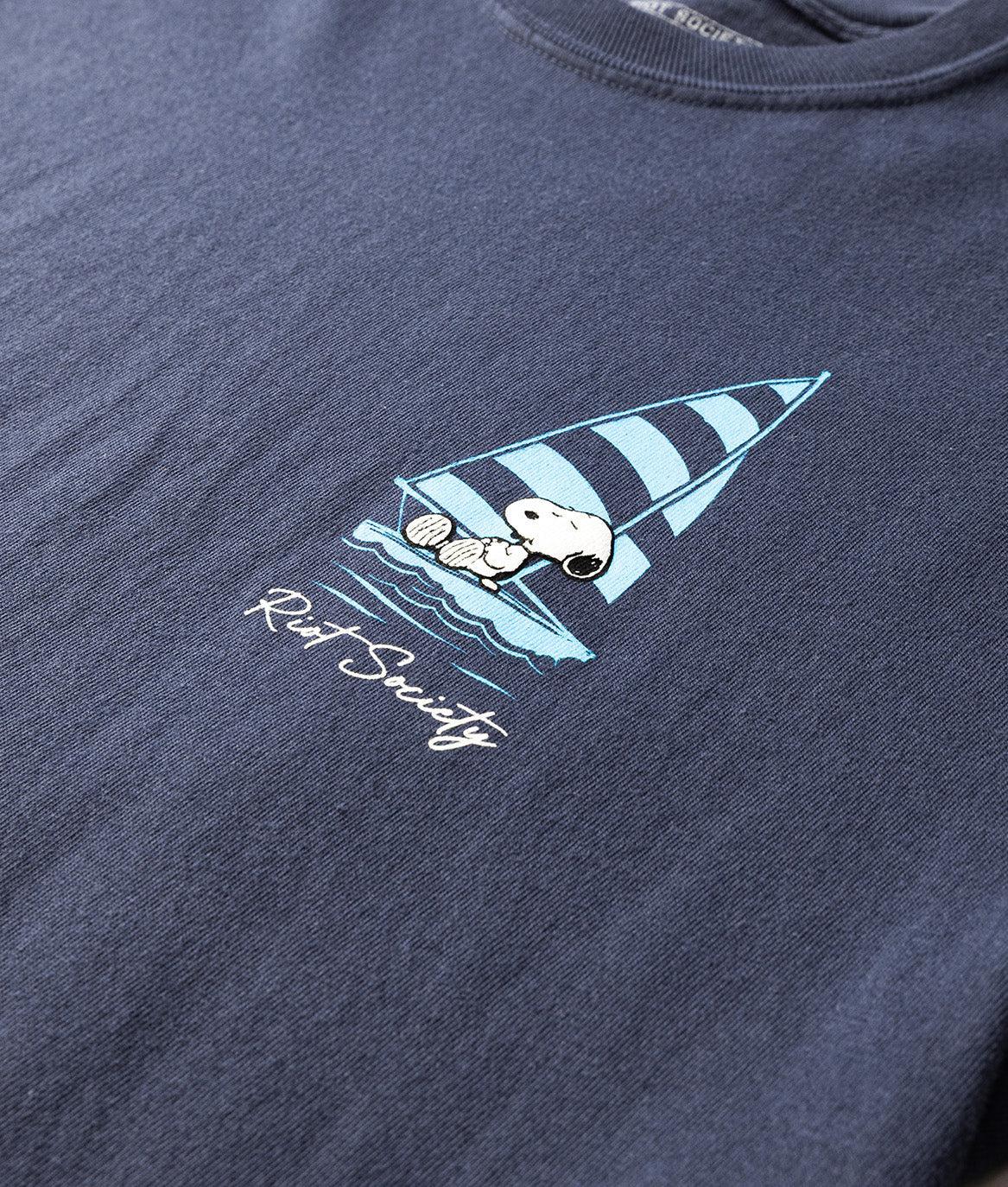 Peanuts Snoopy's Sailing Club Puff Boyfriend Tee - - Riot Society