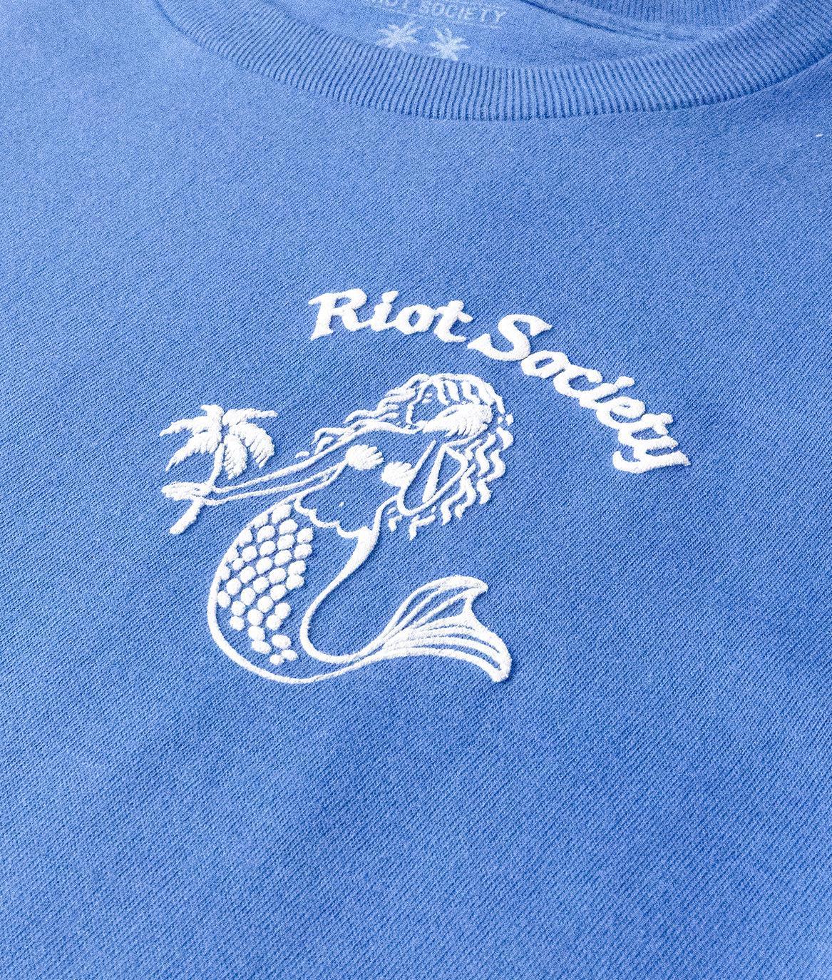 Always Be yourself Mermaid Girls Tee - Iris Blue - - Riot Society