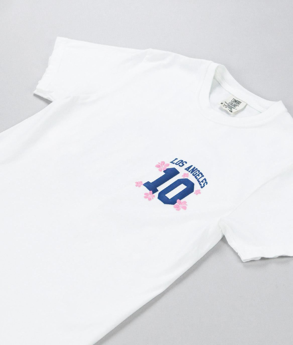 Los Angeles Hibiscus Puff Boyfriend Tee - - Riot Society