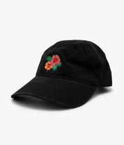 Hibiscus Embroidered Dad Hat - - Riot Society