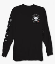 Panda Rose Distressed Mens Long Sleeve T-Shirt - Black - - Riot Society