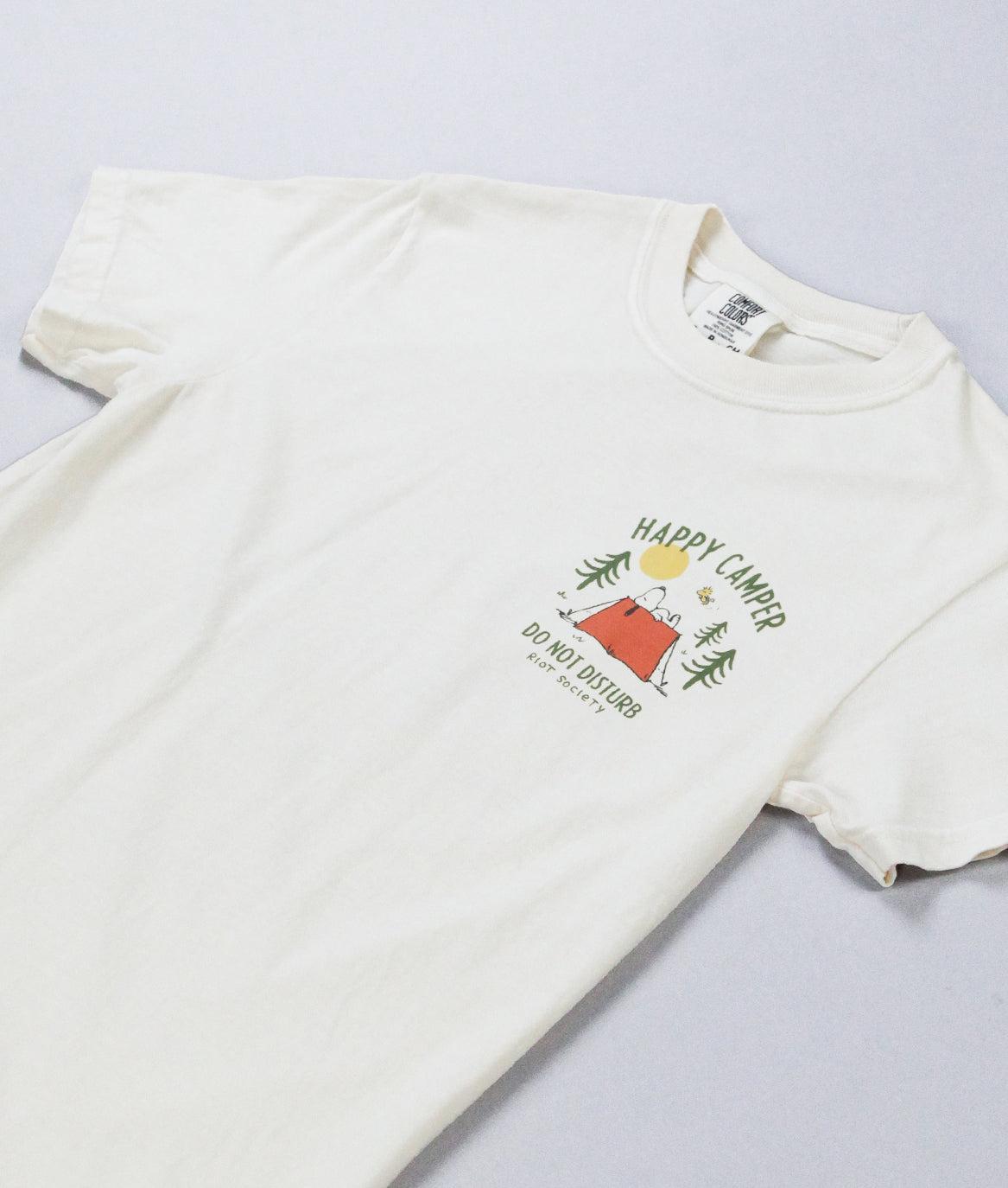 Peanuts Snoopy Happy Camper Boyfriend Tee - - Riot Society